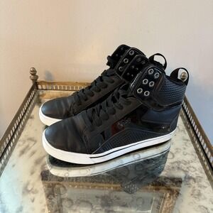 Pastry High Top‎ Shoes Womens Size 8 Black Patent Leather Glam Pie Sneakers